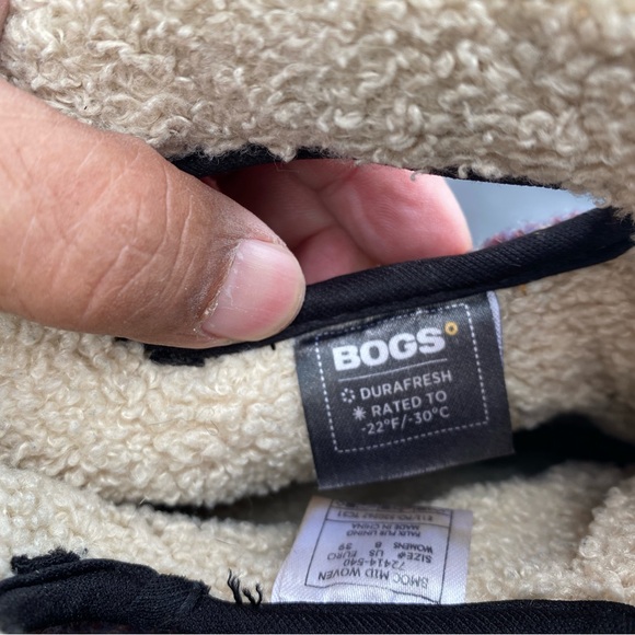 Bogs B Moc Mid Woven Women’s Purple Brown Winter Boots SIZE 8 - Picture 9 of 11